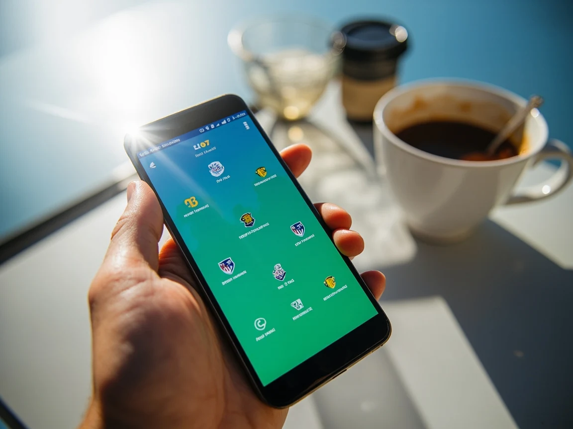 Top-down view of a fantasy cricket mobile app on a smartphone showing team formation